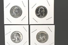 Lot of 4 Washington Silver Quarters, Proofs.  May be slightly circulated.