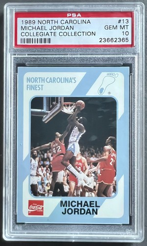 1989 North Carolina Michael Jordan Collegiate Collection #13 PSA 10 Gem Mint HOF