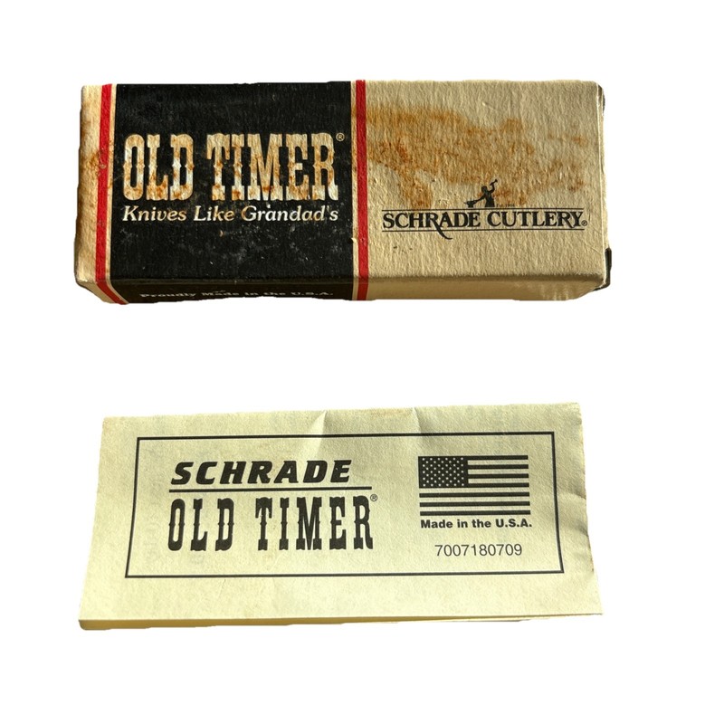 VINTAGE SCHRADE OLD TIMER 12OT PAL EMPTY POCKET KNIFE BOX & PAPERWORK USA