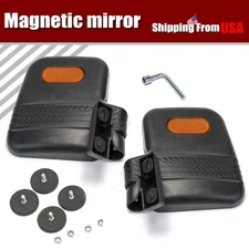 Pair Of Magnetic Tractor Side Mirror For Kubota BX John Deere Crawler LH RH 