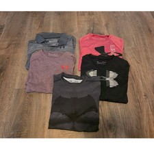 Under Armour Boys Mixed Lot of 5 Shirts size L - Batman, Polo, T Shirt