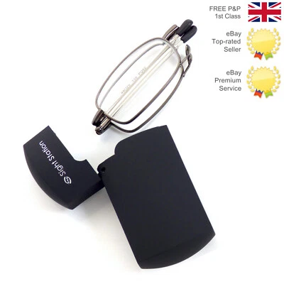 FOSTER GRANT SIGHTSTATION GIDEON Foster Grants Sight Station Fold Up Reading Glasses +2.50 Strength