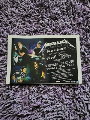 TPGM62 WERBUNG 5X8 METALLICA : 'SICK OF THE STUDIO 07' - WEMBLEY STADION
