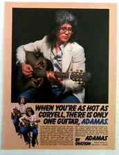 1979 ADAMAS By OVATION Acoustic Guitar LARRY CORYELL Magazine Ad
