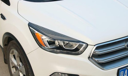 FOR 2017-2019 Ford Escape KUGA Carbon ABS front Headlight Eyebrows Eyelids Trim - Picture 4 of 7