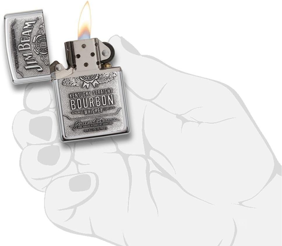 Zippo Lighter- Personalized Engrave for Jim Beam High Polish 250JB