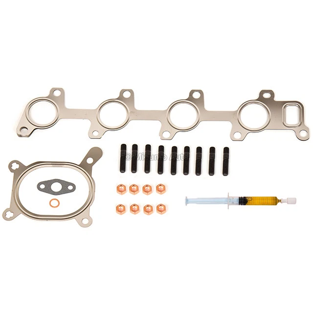 Kit de montaje turbocompresor apto para 11-15 Audi Volkswagen Passat Seat Skoda 1.8L 2.0 Foto 3 de 4