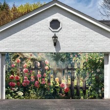 Rose Vine Garage Tür Banner Sichtschutz Zaun...