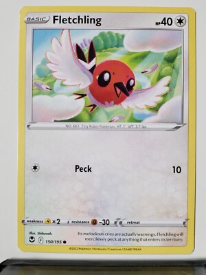 Fletchling 150/195 - NM / M - Silver Tempest Pokemon Card - Shibuzoh Art | eBay Fletchling 150/195 - NM / M - Silver Tempest Pokemon Card - Shibuzoh Art | eBay