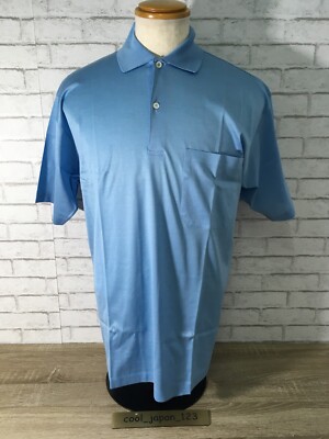 Neu mit Etikett Dunhill Poloshirt Baumwolle Himmelblau Brusttasche Herren Kur...