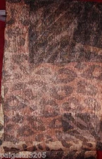 Essential Home Patchwork Cheetah Fabric Shower Curtain