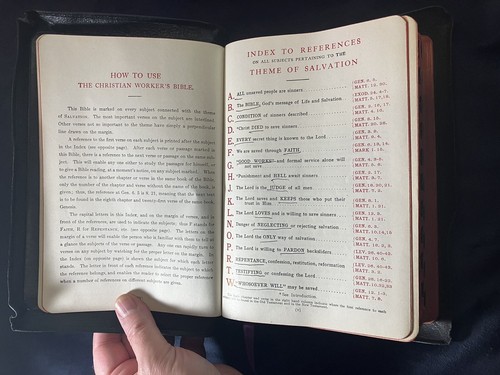 CHRISTIAN WORKER’S BIBLE Illustrated Thumb-Indexed w Encyclopedia 1993 SUPERIOR - Foto 9 di 21