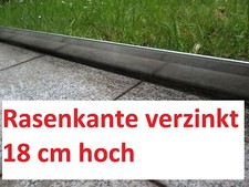 20 Meter Rasenkanten Metall 18 cm hoch Beeteinfassung Rasenkante Mähumrandung 
