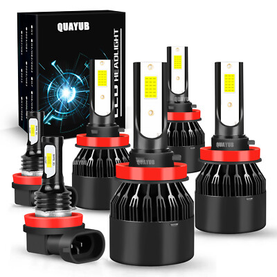 LED Headlight Hi-Lo Fog Light Bulbs Kit For Freightliner Cascadia 2008 2009-2016