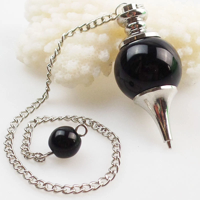 Wholesale Natural Mixed Gemstone Sphere Pendulum Pendant Crystal Healing New GQ - Image 3 of 4