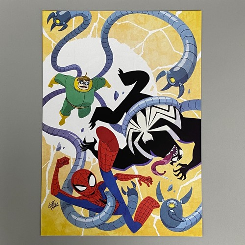 SPIDER-MAN & VENOM DOUBLE TROUBLE GURIHIRU MARVEL COMIC BOOK COVER ART ...