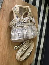 Dog Harness Small Dog Harness W/Dress And Leash Set Mesh Dog Vest Harness