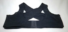 Womens Adjustable Posture Corrector Back Shoulder Support Brace Black TF