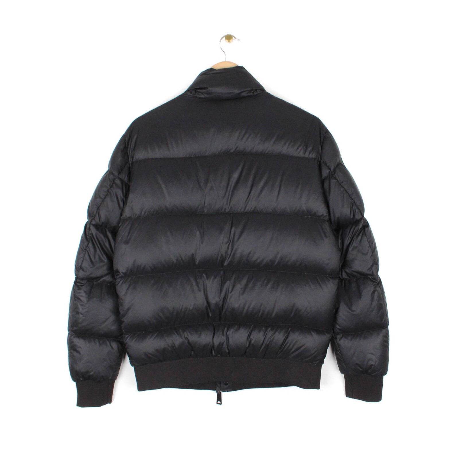 Armani Jeans Puffer Jacket Down Coat Black Full Zip Insulated Mens Size