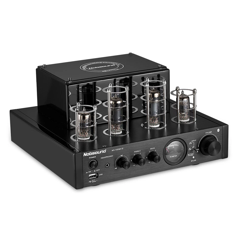 HiFi Bluetooth 5.0 Tube Power Amplifier USB/OPT/COAX Home Stereo Subwoofer Amp - Image 2 of 4