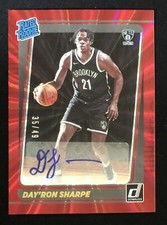 2021-22 DONRUSS DAY'RON SHARPE RED FOIL AUTOGRAPH AUTO RATED ROOKIE #35/49