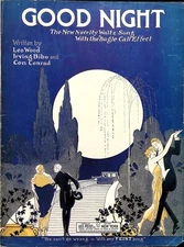 Good Night Sheet Music Leo Wood Irving Bibo Con Conrad Novelty Waltz 1923