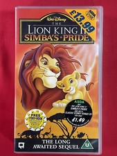 Lion King 11, Simba  s Pride, VHS Video, Disney Cert U Movie