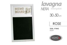 LAVAGNA LAVAGNETTA LEGNO ROSE 50*2*30CM SEGNA POSTO ARREDO CLASSICO MODERNO 