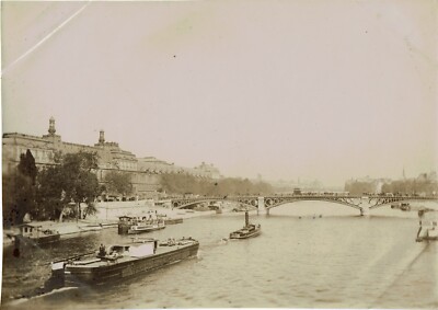 PARIS um 1890 - Le Louvre du pont du Carrousel - Albendruck