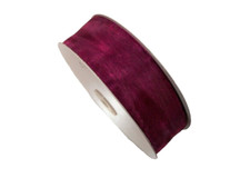 Purple Sheer Organza Ribbon 1 1/2 inches x 10 yards Offray Asiana Plum B30