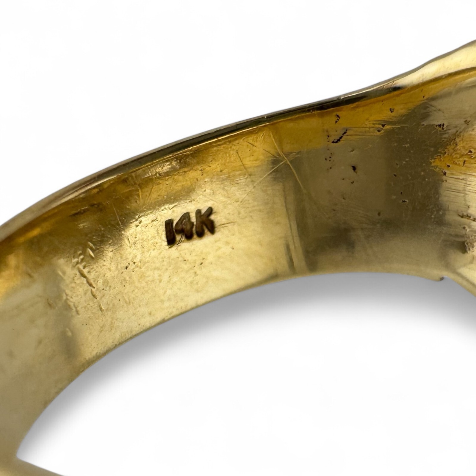 14k Gold Nugget Damond Rng 11g-sze 8 - Gem