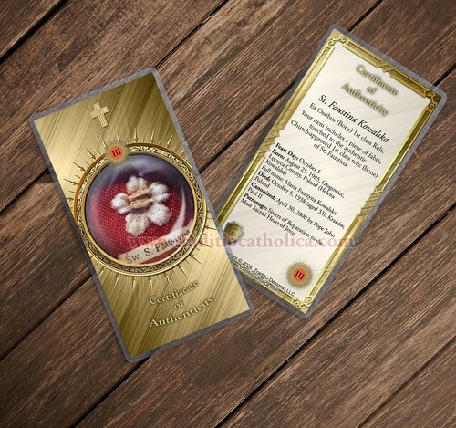 Saint Faustina Royal Limited Edition Precious Relic Rosary with 18K Gold plating - Picture 5 of 6