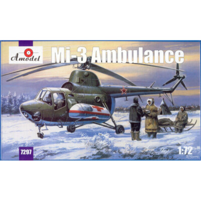 AMODEL 7297 Mi-3 ambulance Scale 1/72 - Plastic model kit