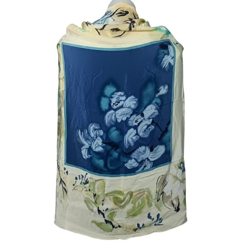 Foulard Vintage En Soie 100% Pure – Dimensions 76x78cm – Style Années 80 – Occasion Très Bon état