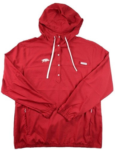 Supreme Micro Down Half Zip Hooded Pullover Jacket Dark Orange Red