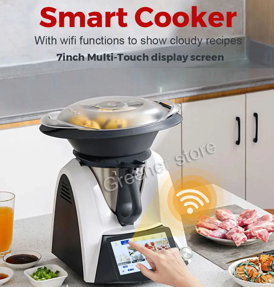 Electric Stir Fry Machine Blender Mixer Automatic Kitchen Robot Smart Cooker
