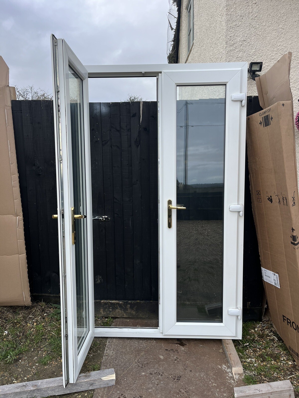 VERY NICE USED UPVC FRENCH DOORS eBay