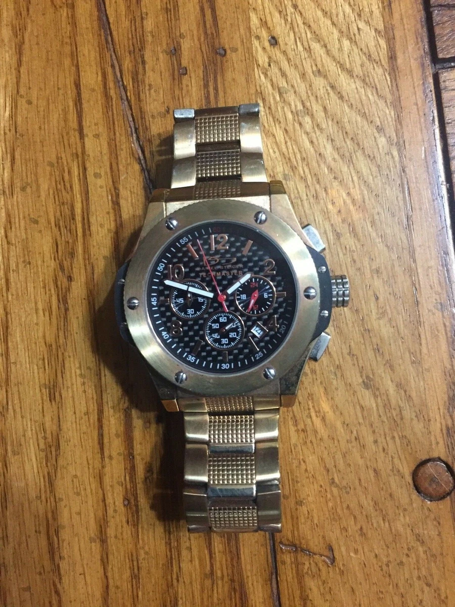 DANIEL STEIGER MENS QUARTZ TECHMASTER ROSE GOLD SS WATCH 8060 M