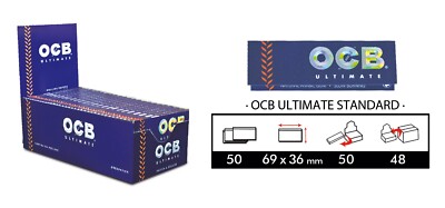 OCB Ultimate Regular Kurz Blau Hefte je 50 Blatt Paper Zigarettenpapier