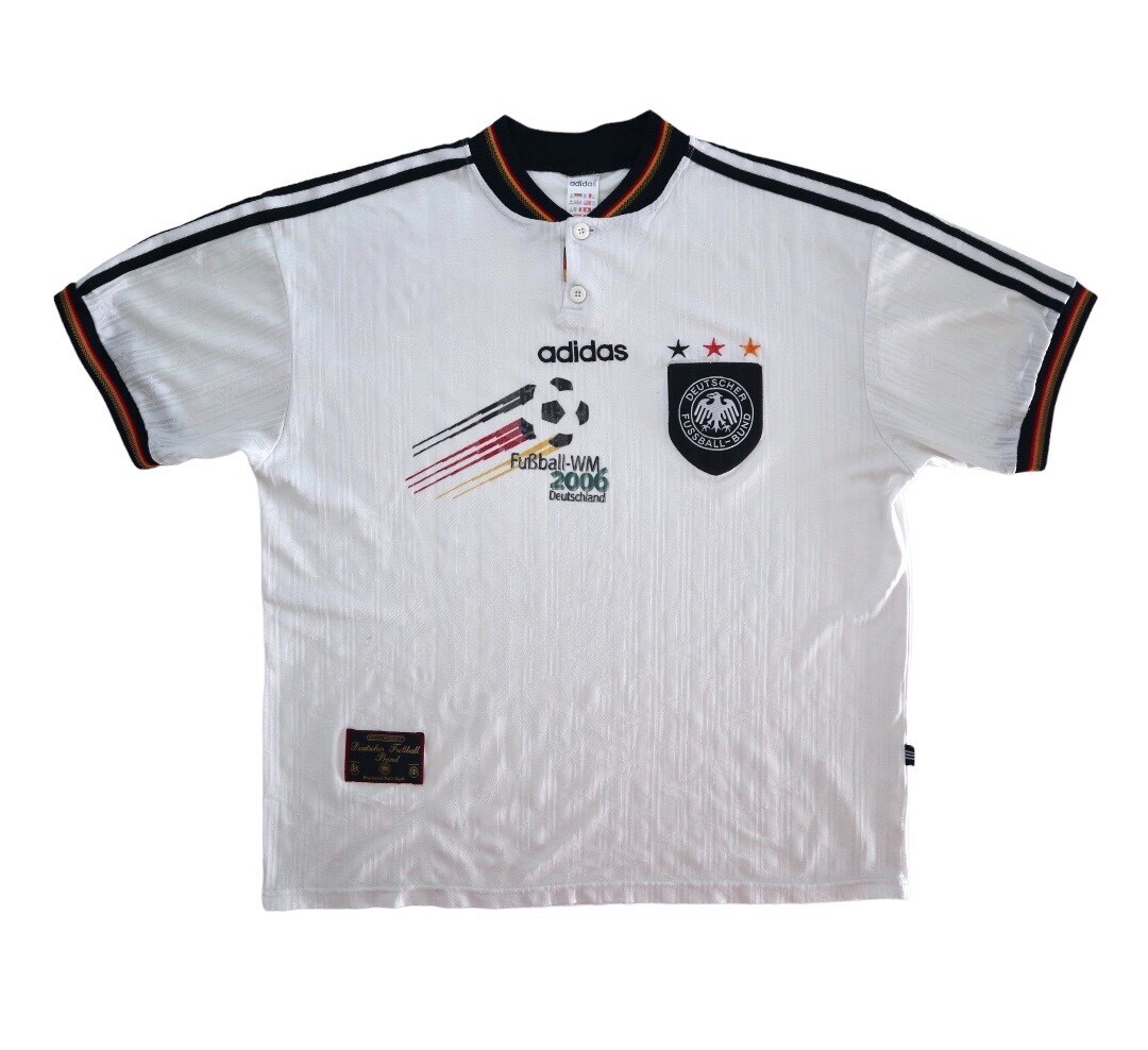Germany 1996/98 Adidas Home Football Shirt 2XL 90s Vintage Soccer Jersey