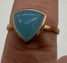Chalcedony Sz 8 India Beautiful Shape Ring