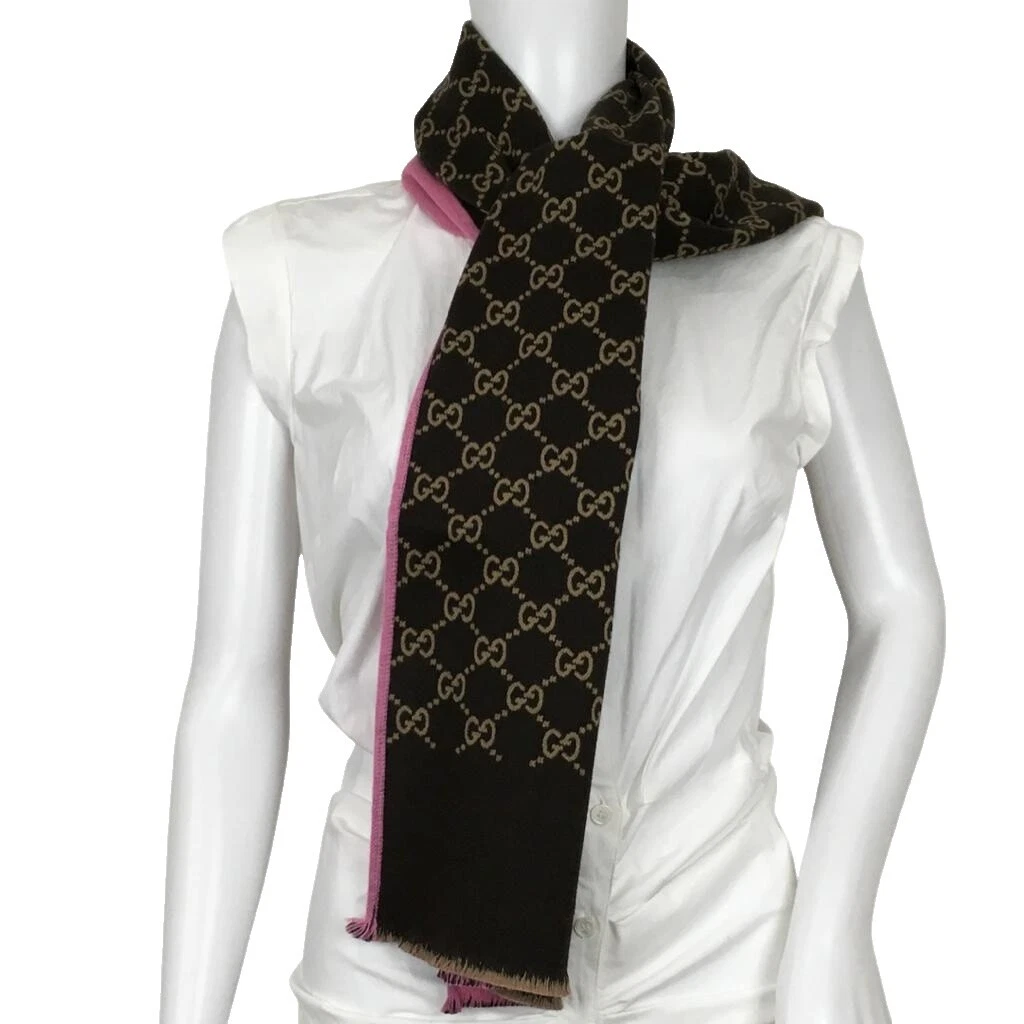 Gucci Silk Scarves & Wraps Brown for Women