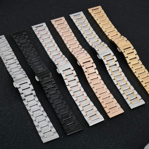 Stainless Steel Strap Quick Release Watch Bands Butterfly Buckle 20mm 24mm Multi - Picture 6 of 18