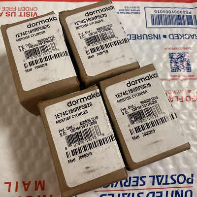 (4) DORMAKABA/ BEST 1E74C169RP5626 MORTISE LOCK CYLINDER W/CORE & 2 KEYS