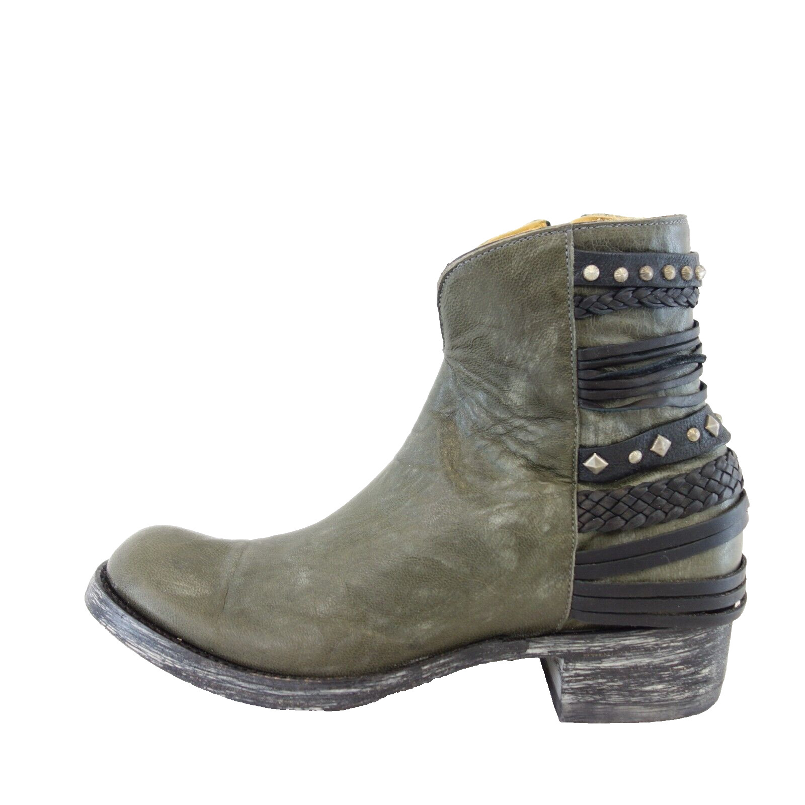 МЕКСИКАНСКИЕ ботинки Stiefeletten Damen Schuhe от Stiefel Grau Schwarz Leder Größe 37