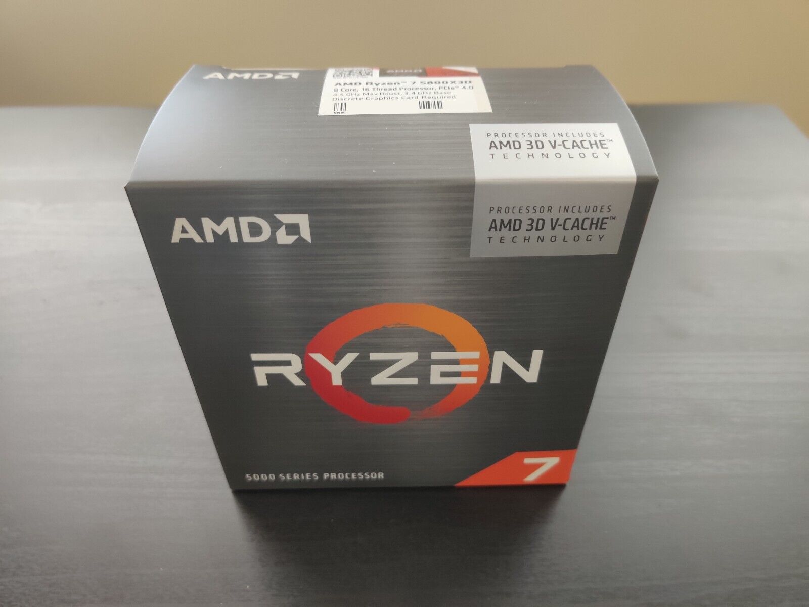  AMD Ryzen™ 7 5800X3D 8-core, 16-Thread Desktop Processor with  AMD 3D V-Cache™ Technology : Electronics