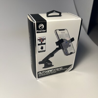 Premier Auto Grip Window Dashboard Phone Mount and Holder for all Mobile Black.