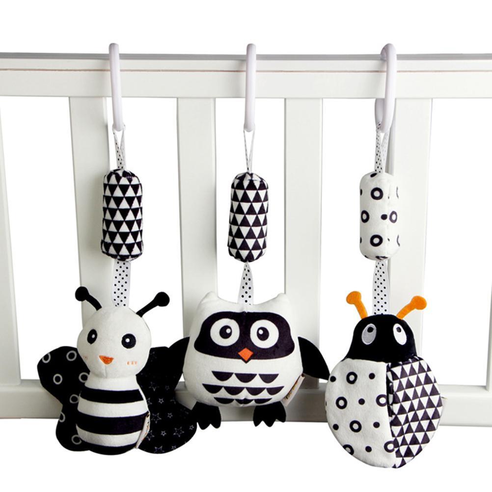 Baby Stroller Toys Newborn Baby Toy Black And White Hanging Rattles