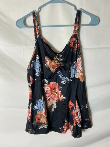 WOMENS JUNIORS SIZE LARGE L SLEEVELESS TOP SHIRT BLOUSE FLORAL 11/13 Free Ship