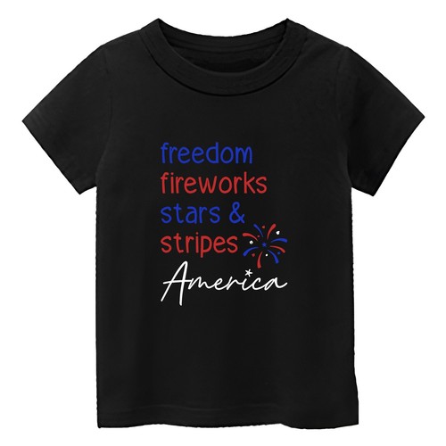 kid's Funny Happy 4th Of July Celebration Short Sleeve T-Shirt USA New Gift Tee - Picture 5 of 14